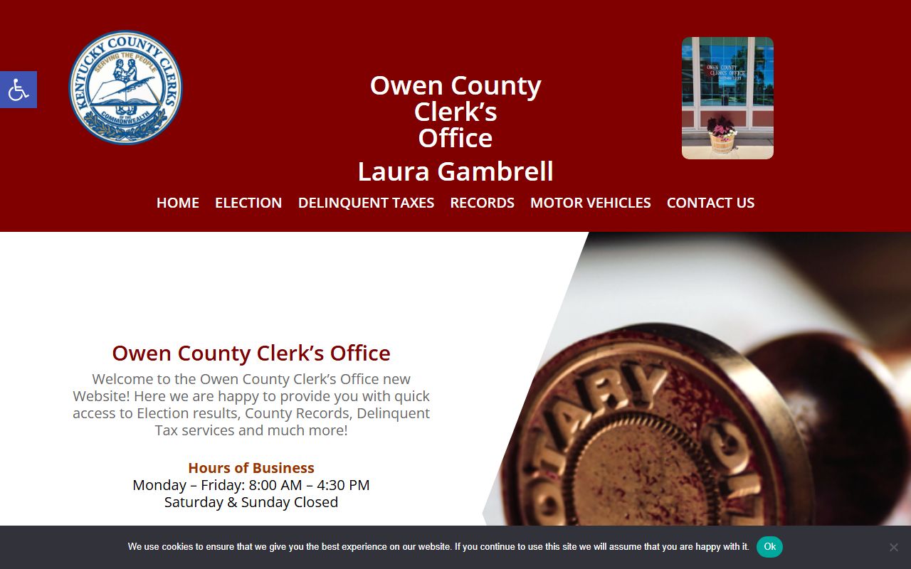 Owen County Circuit Court Clerk records state-hosted county clerk source
