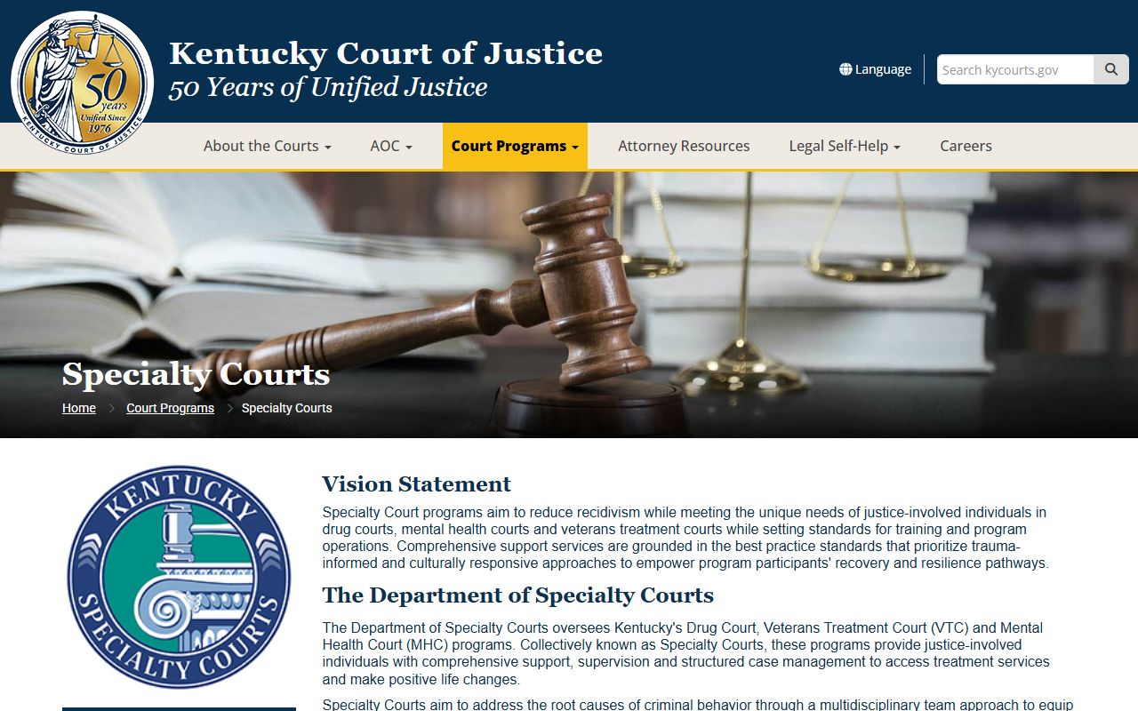 Owen County traffic court records Kentucky Specialty Courts information