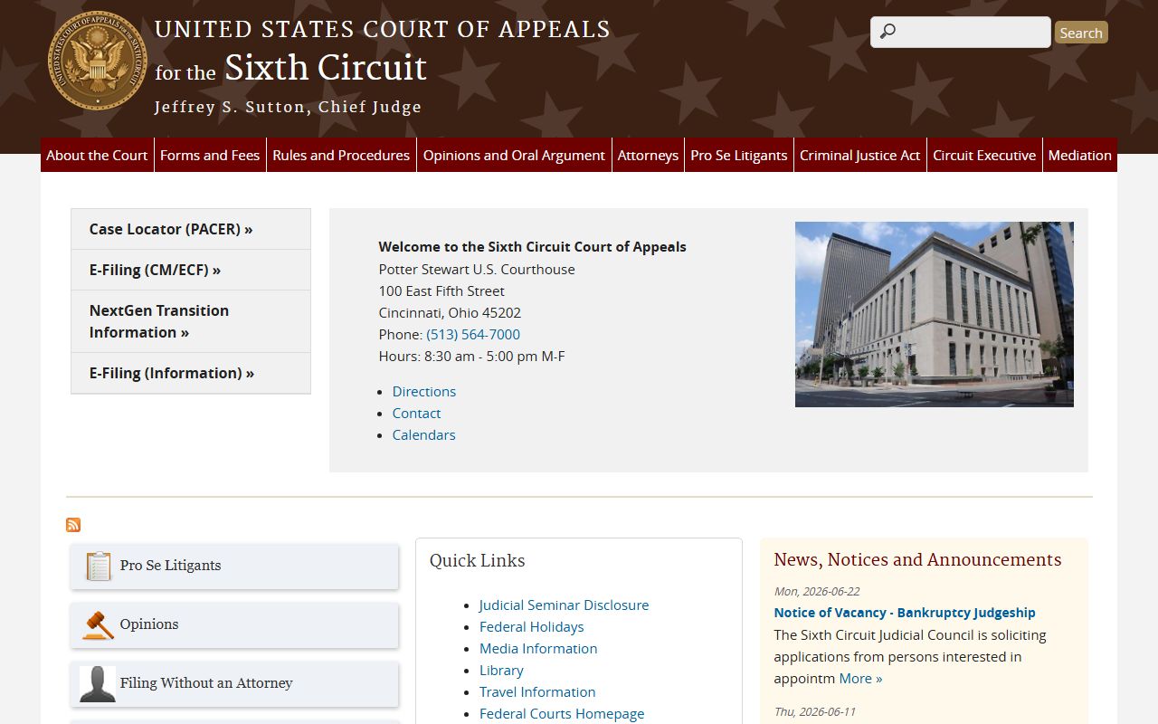 Owen County traffic court records Sixth Circuit appellate source